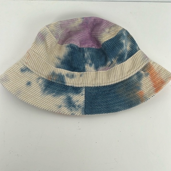 URBAN OUTFITTERS Unisex Cotton Corduroy Bucket Hat Abstract Autumn Tie Die NWOT - Picture 1 of 4